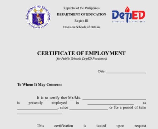 Certificate of Employment in the Philippines | BRP Guide